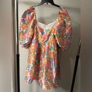 Storia Babydoll Pastel Floral Dress